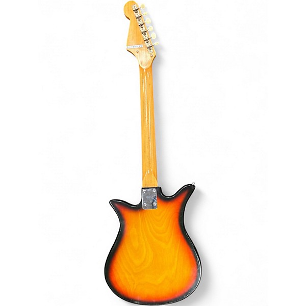 Vintage 1967 Teisco TULIP E-110 2 Tone Sunburst Solid Body Electric Guitar