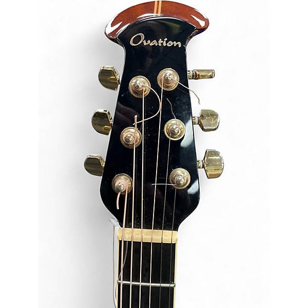 Used Ovation Legend 2077AX Trans Red Acoustic Electric Guitar