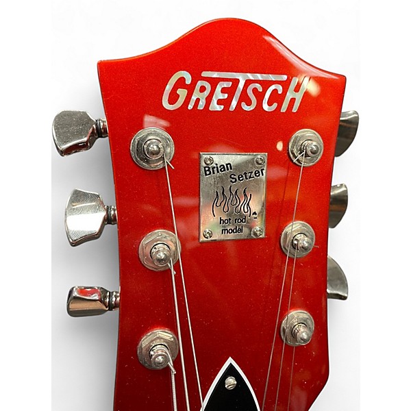 Used Gretsch Guitars G6120SHTTV Brian Setzer Signature Hot Rod Metallic Orange Hollow Body Electric Guitar