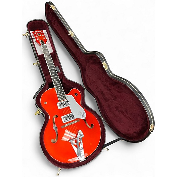 Used Gretsch Guitars G6120SHTTV Brian Setzer Signature Hot Rod Metallic Orange Hollow Body Electric Guitar