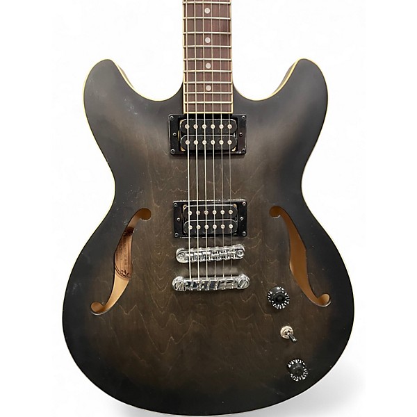 Used Ibanez Artcore AS53 Semi-Hollow Electric Trans Black Hollow Body Electric Guitar