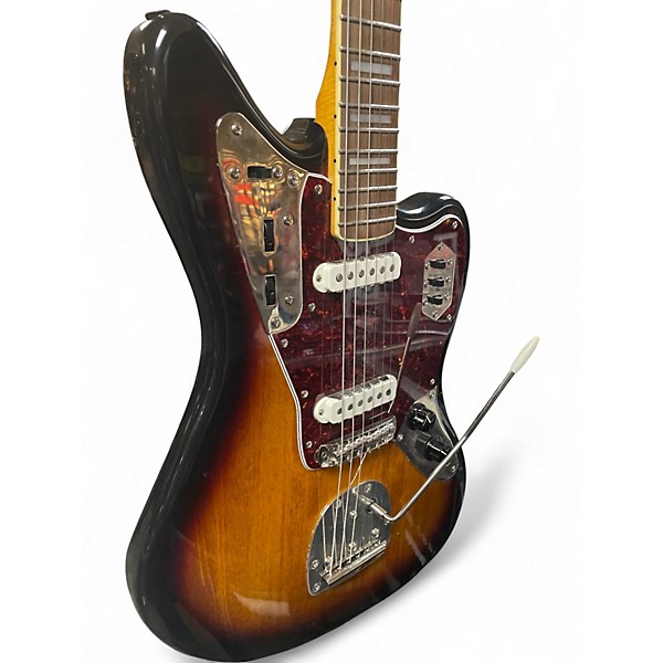 Used 2024 Squier Classic Vibe 70s Jaguar 3 Color Sunburst Solid Body Electric Guitar
