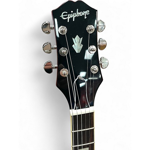 Used Epiphone 335 Figured Cherry Red Hollow Body Electric Guitar