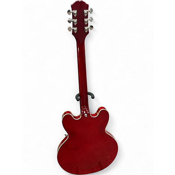Used Epiphone 335 Figured Cherry Red Hollow Body Electric Guitar