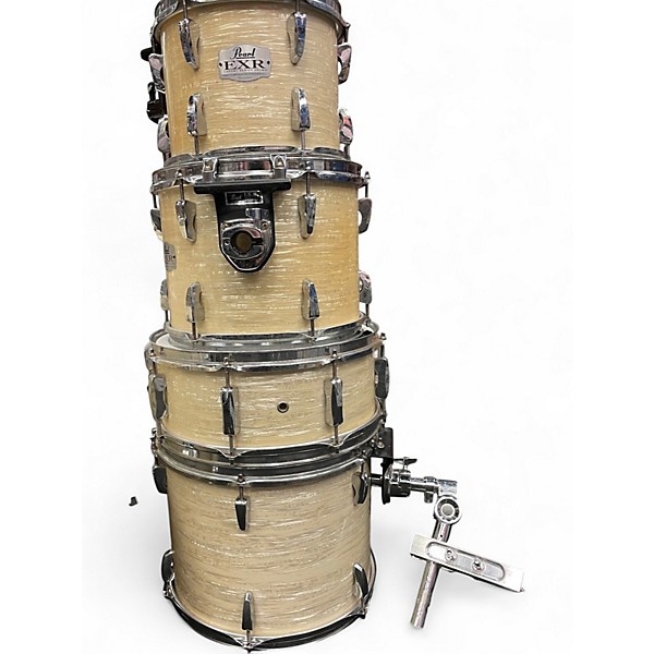 Used Pearl 5 Piece EXR Export white oyster Drum Kit