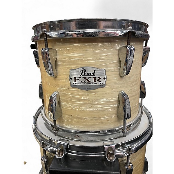 Used Pearl 5 Piece EXR Export white oyster Drum Kit