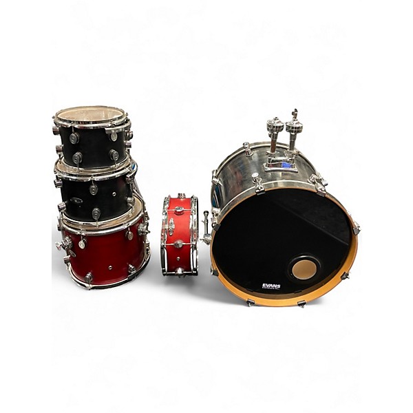 Used PDP by DW 5 Piece FS SERIES  RED AND BLACK Drum Kit