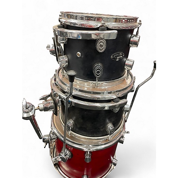 Used PDP by DW 5 Piece FS SERIES  RED AND BLACK Drum Kit
