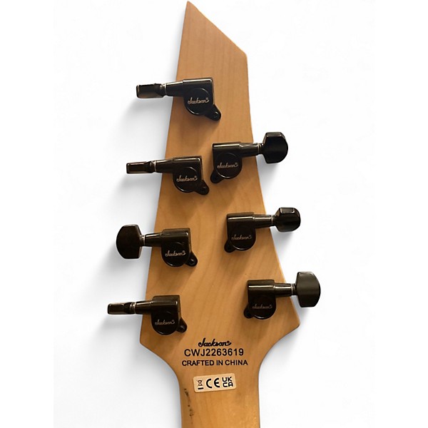 Used Jackson JS22-7 Dinky 7 String Black Solid Body Electric Guitar