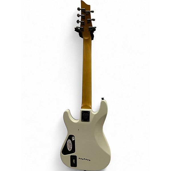 Used Schecter Guitar Research Demon 7 String Alpine White Solid Body Electric Guitar