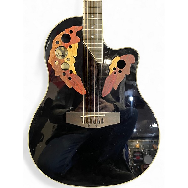 Used Harley Benton O-850 Black Acoustic Electric Guitar