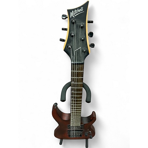 Used Mitchell MM100 Mini Burgundy Solid Body Electric Guitar