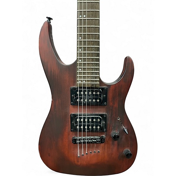 Used Mitchell MM100 Mini Burgundy Solid Body Electric Guitar