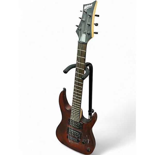 Used Mitchell MM100 Mini Burgundy Solid Body Electric Guitar