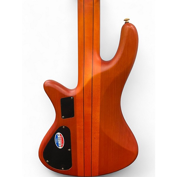 Used Schecter Guitar Research Stiletto Studio 5 String honey satin Electric Bass Guitar