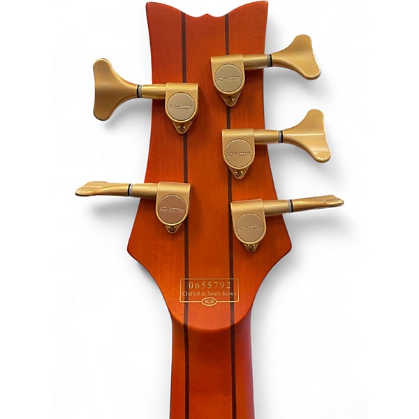 Used Schecter Guitar Research Stiletto Studio 5 String honey satin Electric Bass Guitar