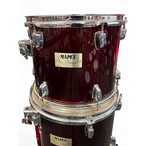 Used Mapex 5 Piece V Series Candy Apple Red Drum Kit