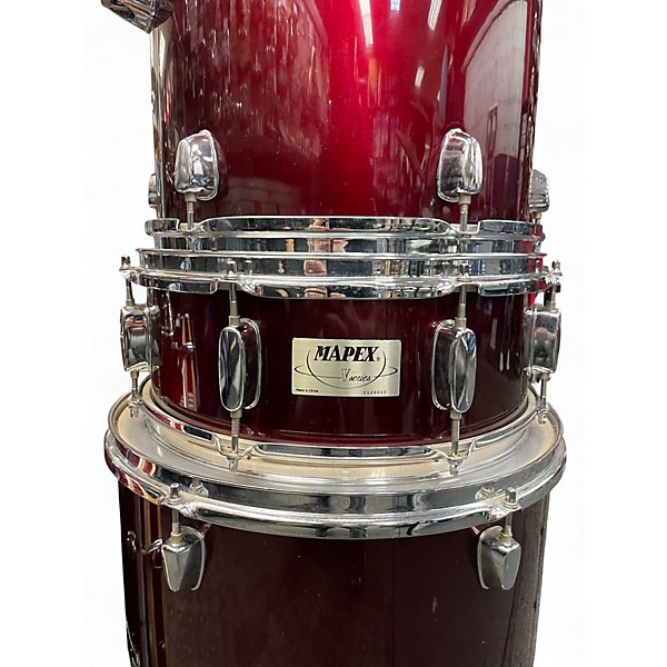 Used Mapex 5 Piece V Series Candy Apple Red Drum Kit