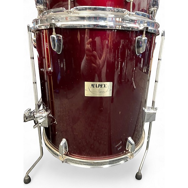 Used Mapex 5 Piece V Series Candy Apple Red Drum Kit