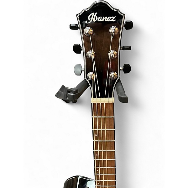 Used Ibanez AEWC400-TKS Trans Black Acoustic Electric Guitar