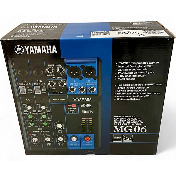 Used Yamaha mg06 Unpowered Mixer
