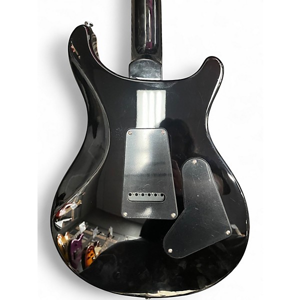 Used PRS SE Custom 24 Left Handed Black Gold Sunburst Solid Body Electric Guitar