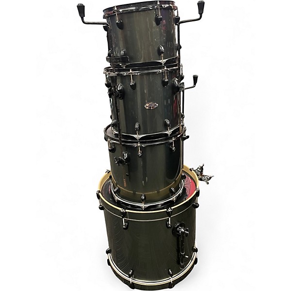 Used PDP by DW 4 Piece double drive dark green Drum Kit
