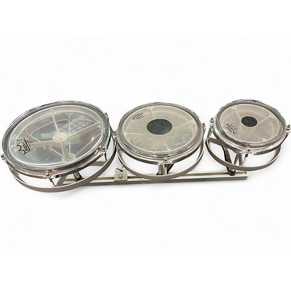 Used Remo Multiple Rototom Silver Roto Toms