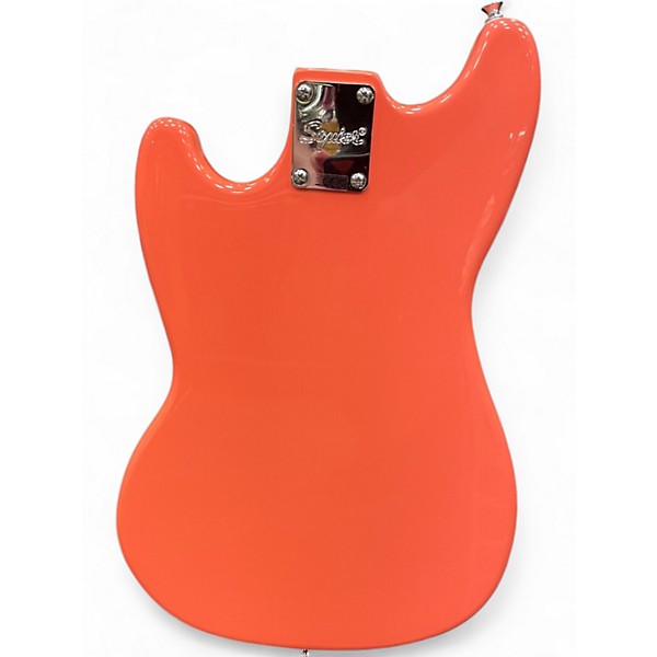 Used Squier Bronco Tahitian Coral Electric Bass Guitar