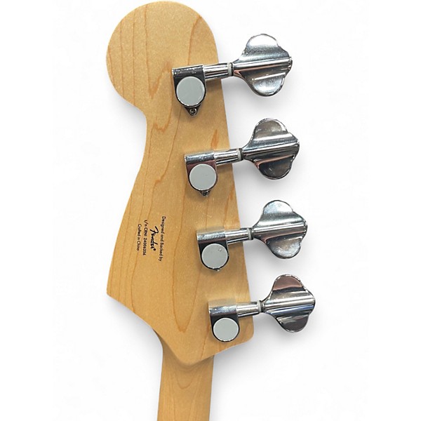 Used Squier Bronco Tahitian Coral Electric Bass Guitar