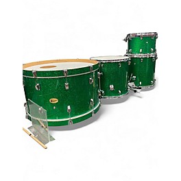 Used Ludwig 4 Piece Centennial ZEP KIT Green Sparkle Drum Kit