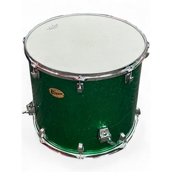 Used Ludwig 4 Piece Centennial ZEP KIT Green Sparkle Drum Kit