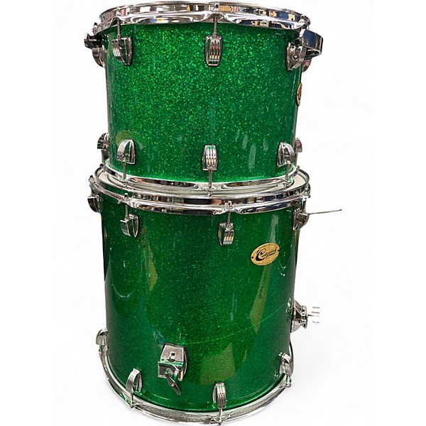 Used Ludwig 4 Piece Centennial ZEP KIT Green Sparkle Drum Kit