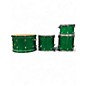 Used Ludwig 4 Piece Centennial ZEP KIT Green Sparkle Drum Kit