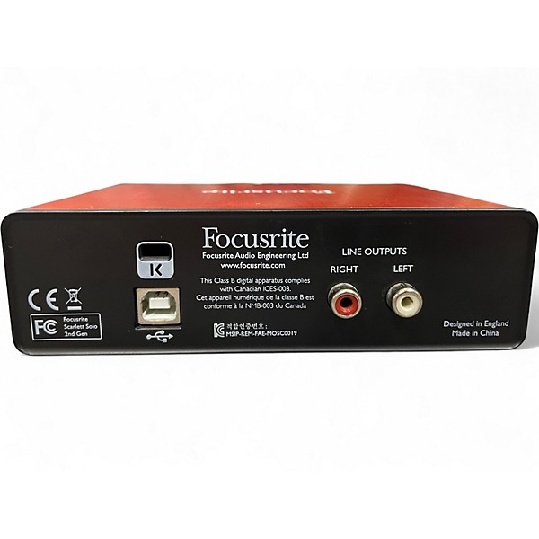 Used Focusrite Scarlett Solo Audio Interface