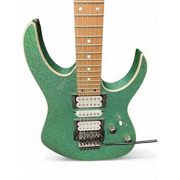 Used Ibanez RG470 Green Sparkle Solid Body Electric Guitar