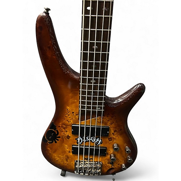 Used Ibanez SR505 5 String 2 Color Sunburst Electric Bass Guitar