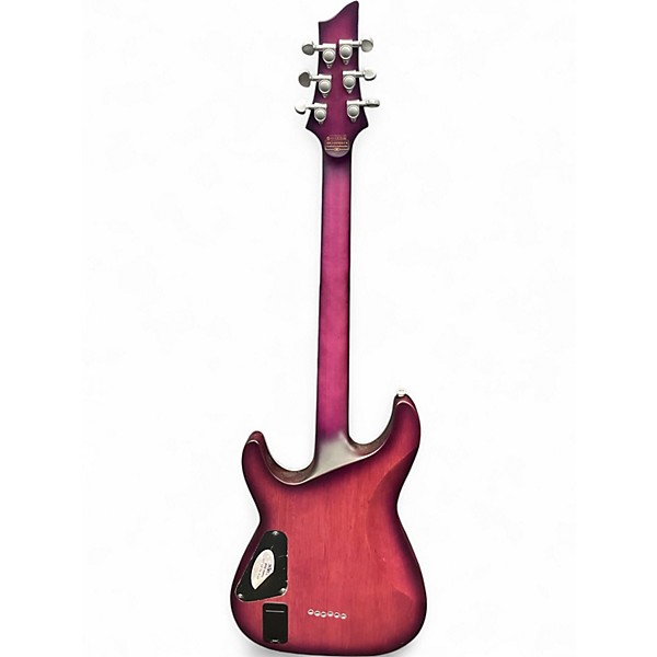 Used Schecter Guitar Research C1 Platinum Satin Purple Burst Solid Body Electric Guitar