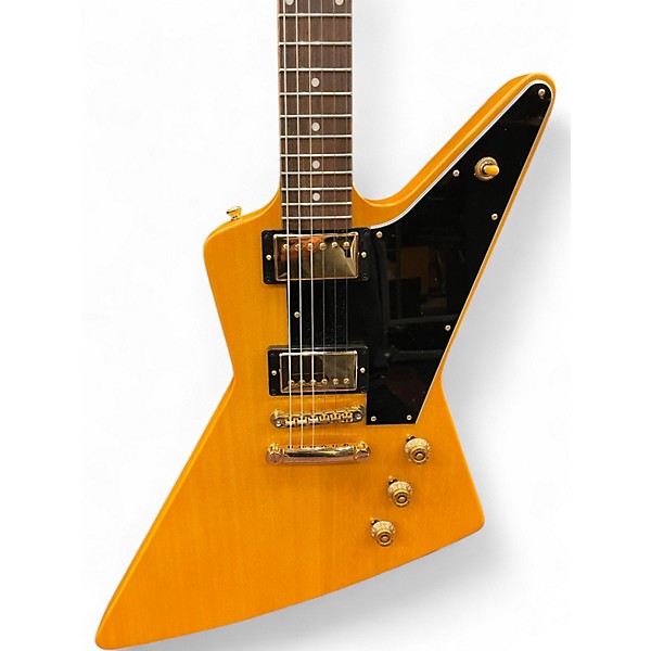 Used Epiphone Limited Edition '58 Korina Explorer Natural Solid Body Electric Guitar