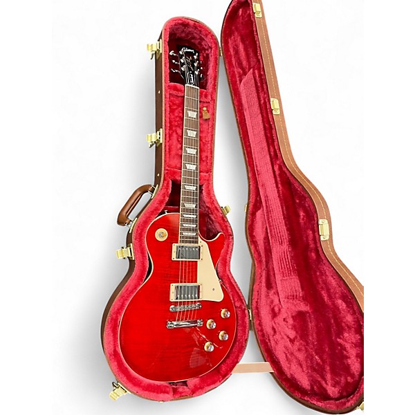 Used Gibson Les Paul Standard Trans Red Solid Body Electric Guitar
