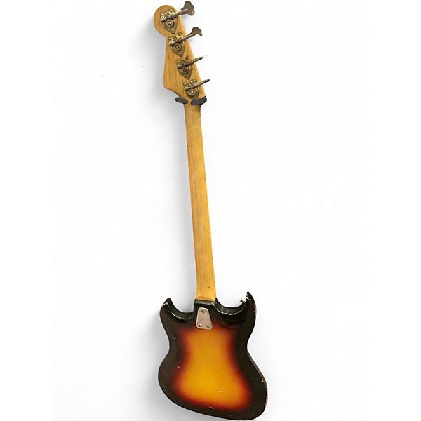 Vintage 1965 Hagstrom H2 3 Color Sunburst Electric Bass Guitar
