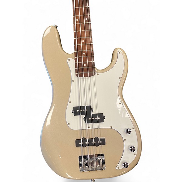 Used 2000s Squier Standard Precision Bass Champagne Electric Bass Guitar