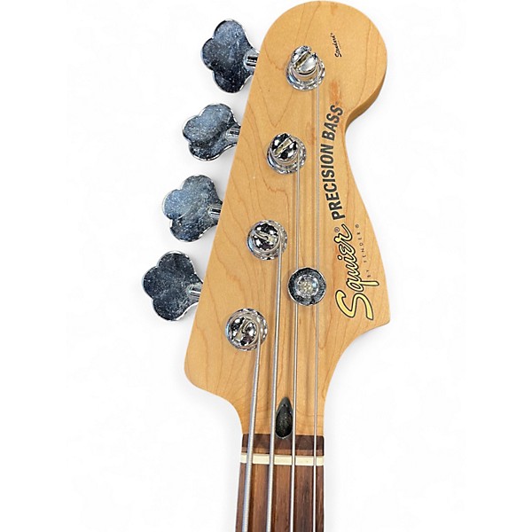 Used 2000s Squier Standard Precision Bass Champagne Electric Bass Guitar