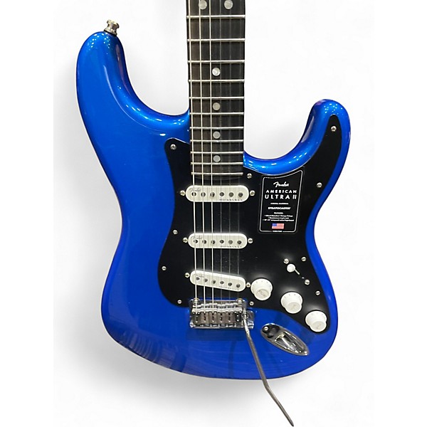 Used Fender American Ultra Stratocaster Noble Blue Solid Body Electric Guitar