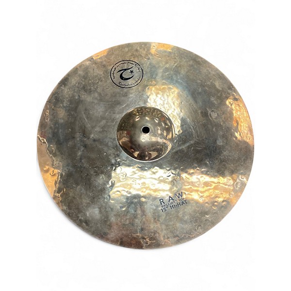 Used Turkish 15in Raw Brilliant Hi Hat Pair Cymbal