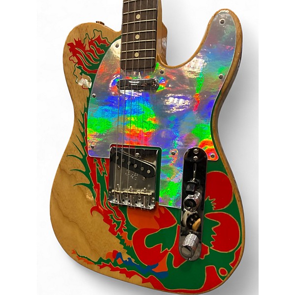 Used Fender Jimmy Page Dragon Art Telecaster Natural Solid Body Electric Guitar