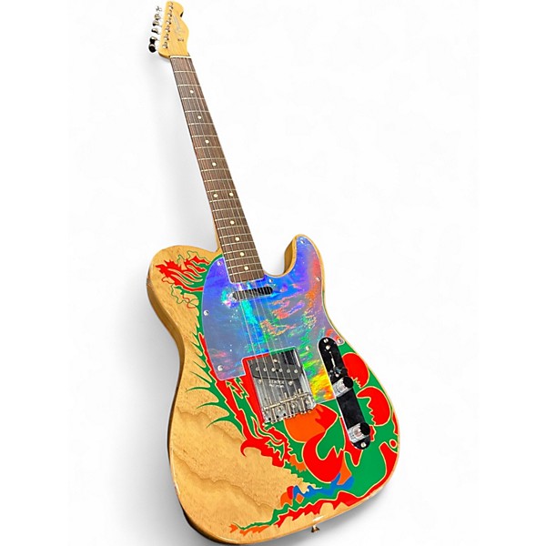 Used Fender Jimmy Page Dragon Art Telecaster Natural Solid Body Electric Guitar