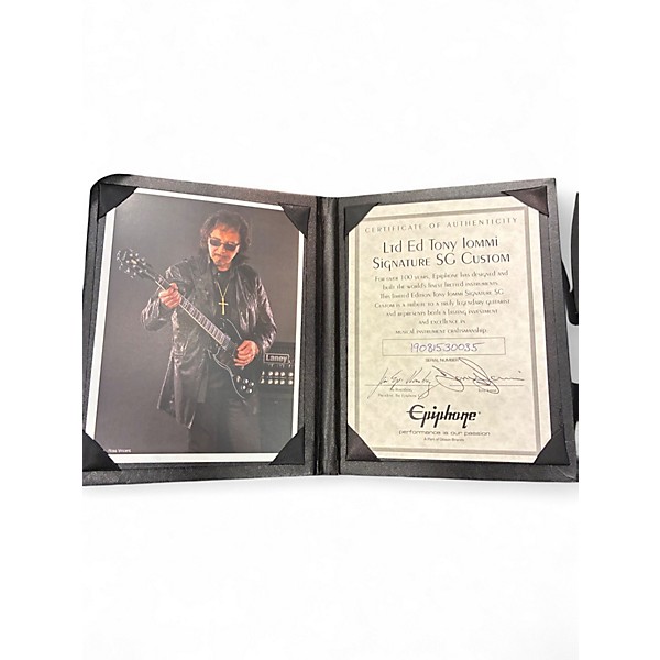 Used Epiphone Tony Iommi SG Custom Ebony Solid Body Electric Guitar