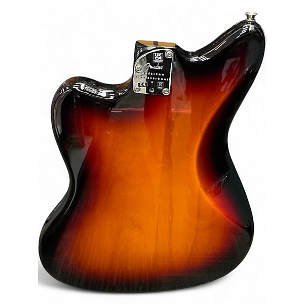 Used Fender American Professional II Jazzmaster 3 Tone Sunburst Solid Body Electric Guitar