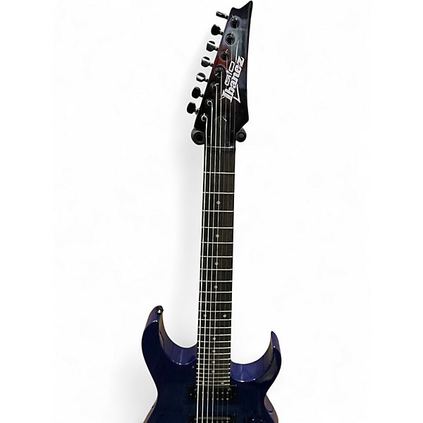 Used Ibanez GRG7221QAT Trans Blue Solid Body Electric Guitar